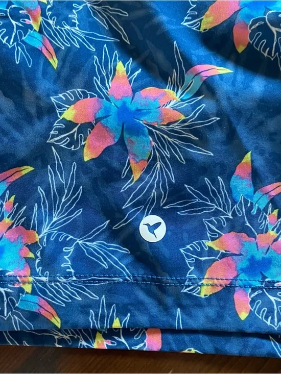 Birddogs Men’s Blue & Pink Floral Lined Gym Shorts 7” Athletic Pockets Sz LARGE - Picture 12 of 16